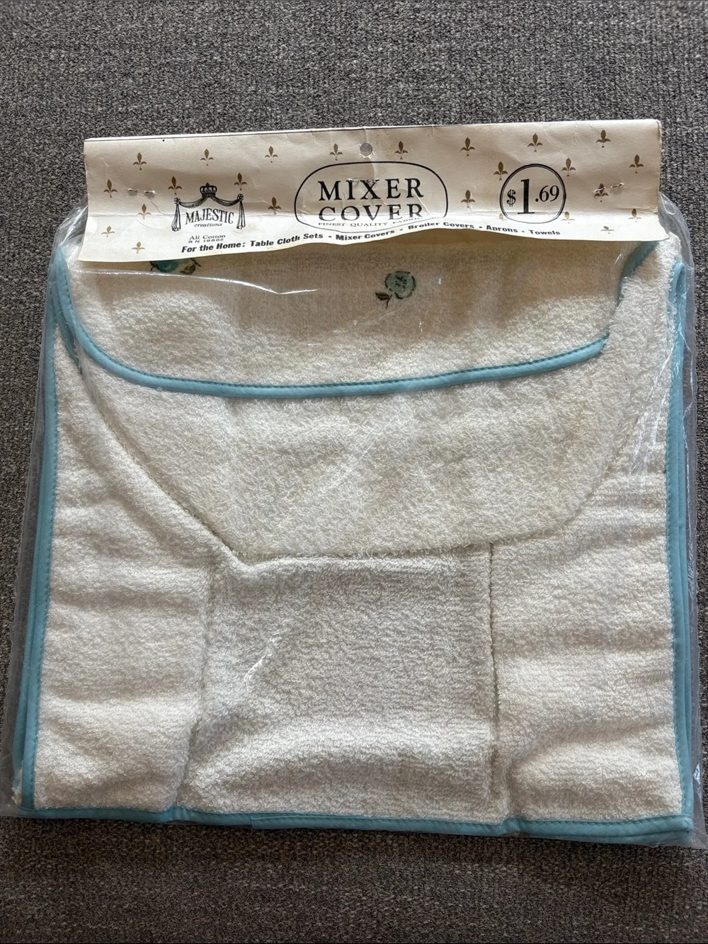Majestic Creations Mid Century Vintage Terry Cloth Apple Mixer Toaster Covers